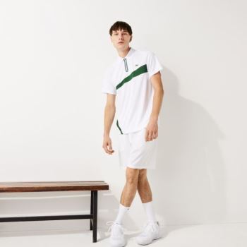 Lacoste Lacoste SPORT Paneled Breathable Piqué Tennis Polo Shirt - Polo Pánské Tmavě Blankyt Blankyt